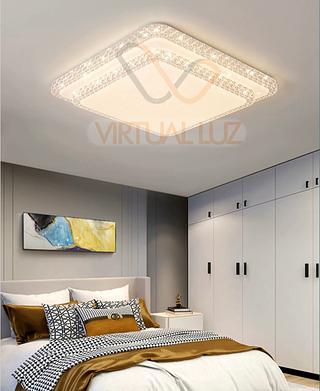 Lustre Plafon BOLO quadrado / redondo Céu Estrelado Plafon Brilho Plástico 3 Cores 25W