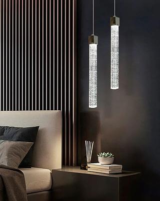 PENDENTE CRISTAL TUBO QUADRADO