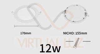 PAINEL DE LED EMBUTIR REDONDA 12W