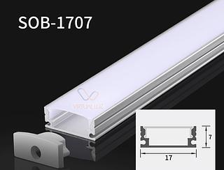 PERFIL ALUMINIO SOBREPOR 2M 17X07 BRANCO