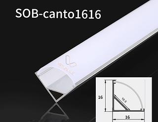 PERFIL ALUMINIO SOBREPOR 2M CANTO 16X16 BRANCO