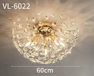 LUSTRE CRISTAL OURO FLOR VL-6022