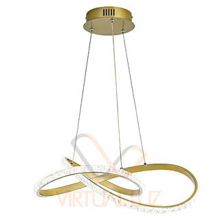 Lustre Pendente Led Infinito Design Moderno Cristal VL-7635