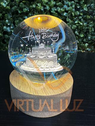 Luminária Abajur 3D Bola 2W 3000K "BOLO"