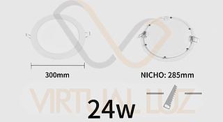 PAINEL DE LED EMBUTIR REDONDA 24W