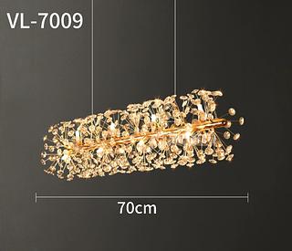 LUSTRE CRISTAL DENTE DE LEAO RETANGULAR VL7009