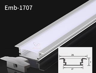 PERFIL ALUMINIO EMBUTIR 2M 17X07 BRANCO