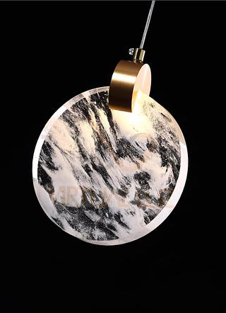 PENDENTES CRISTAL DISCO MÁRMORE VL-MD511